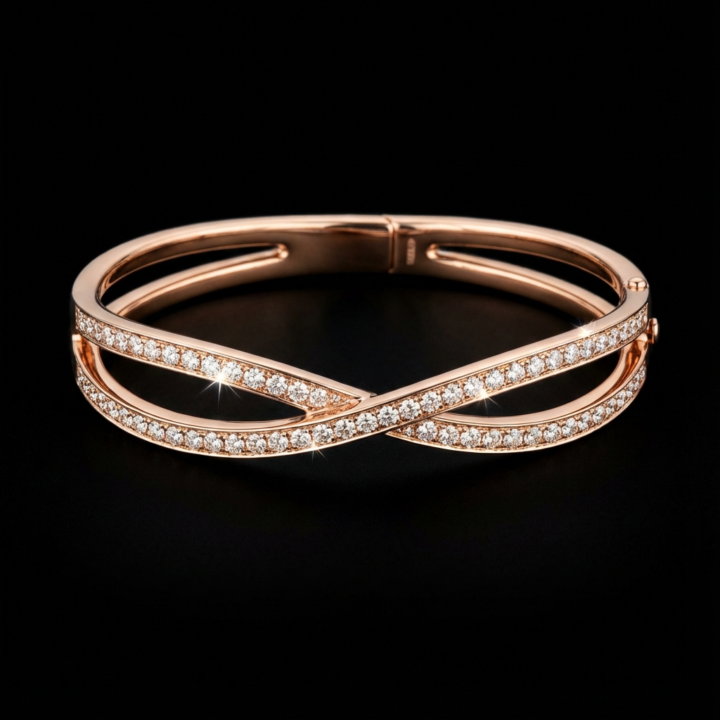 Bracelet Diamant Croisé Infini