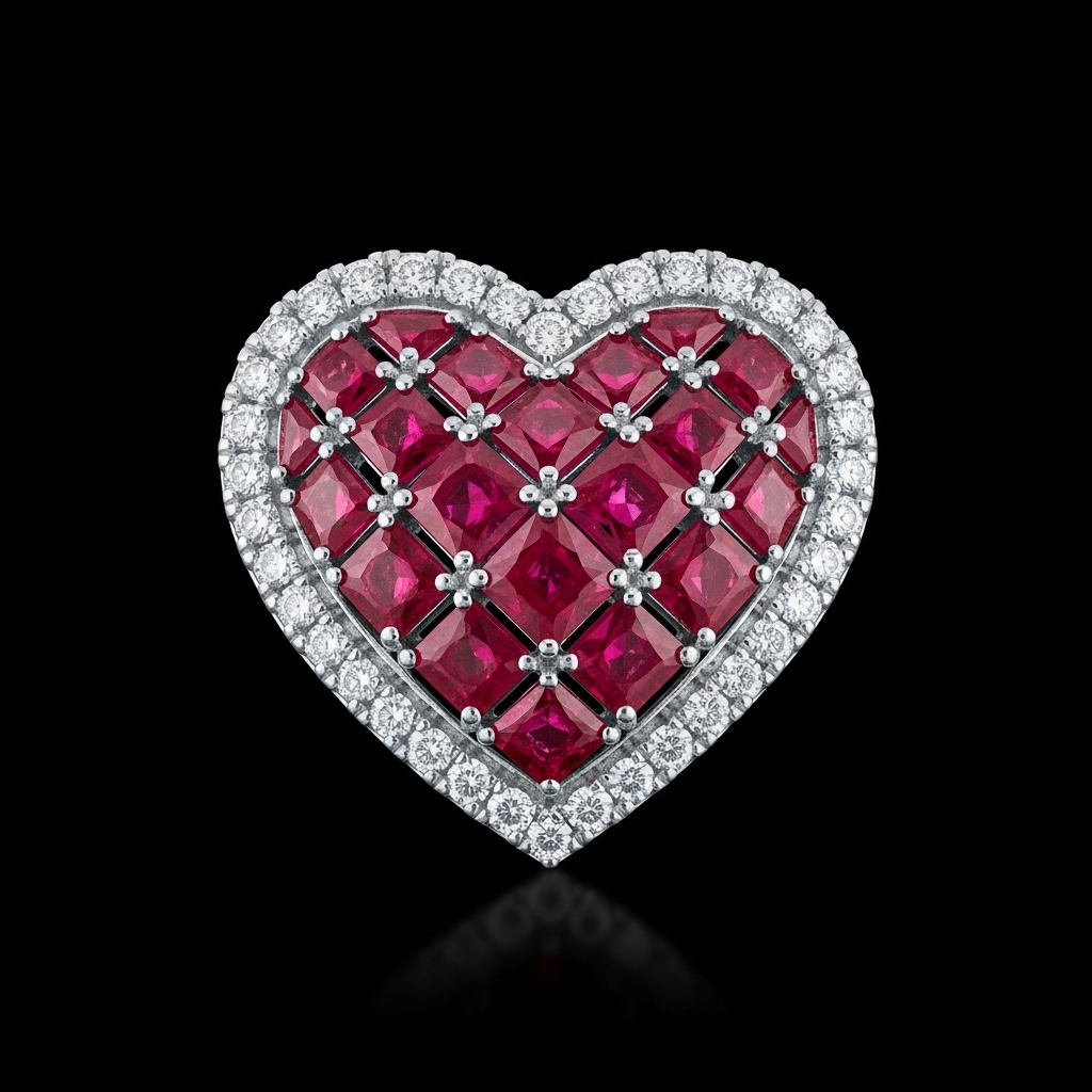 Boucles Coeur Rubis Grace