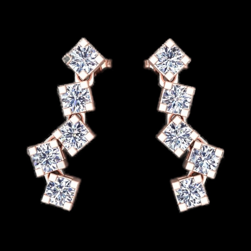 Boucles Cascade Diamants Célestes