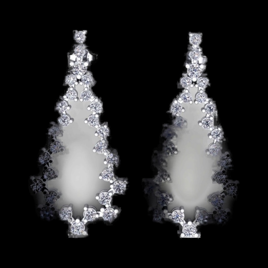 Boucles d'Oreilles Goutte Céleste Diamants