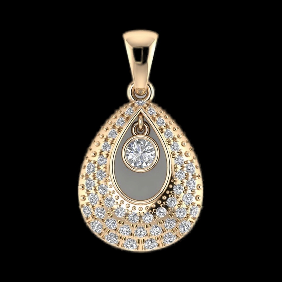 Pendentif Larme Céleste Diamant