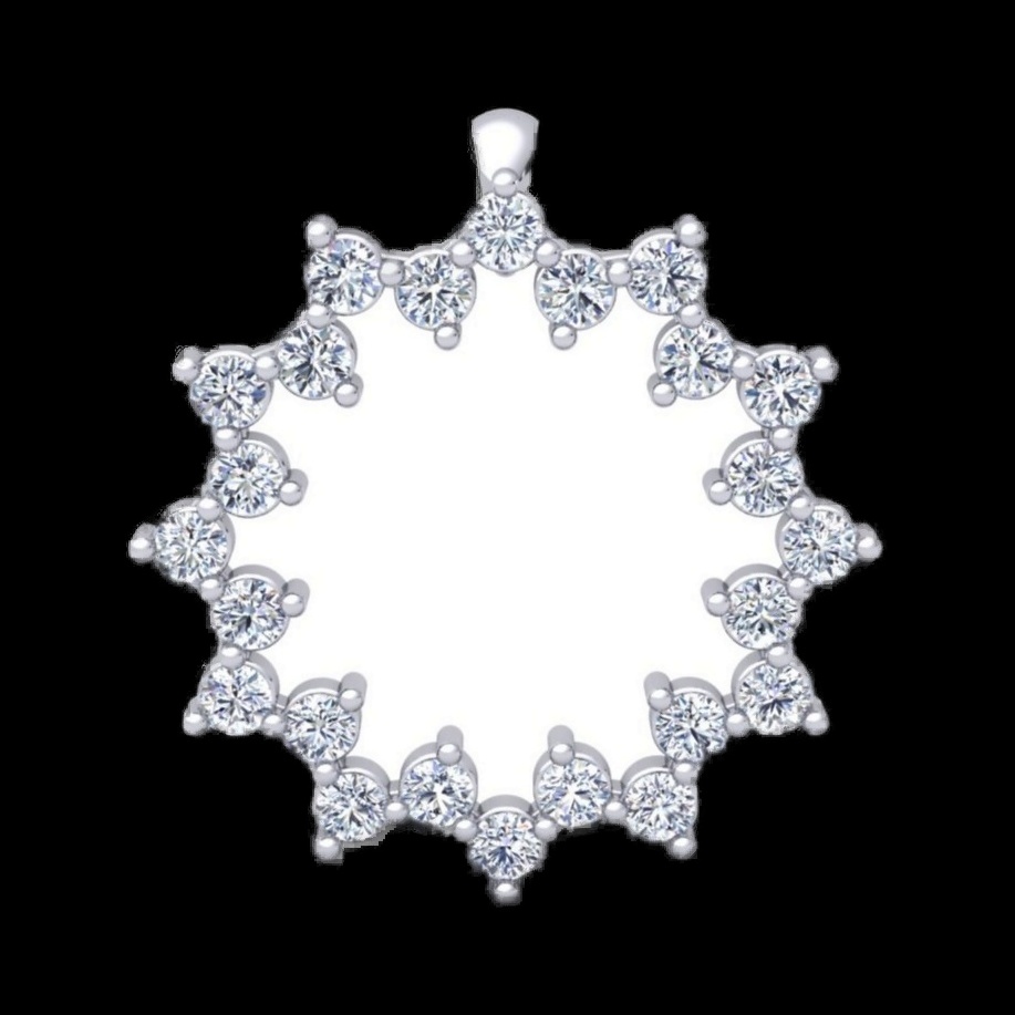 Pendentif Initial Diamant Céleste