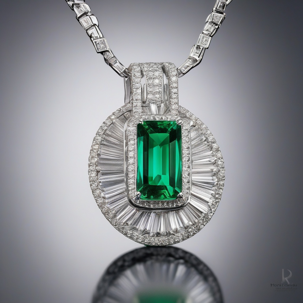 Pendentif Émeraude Larme