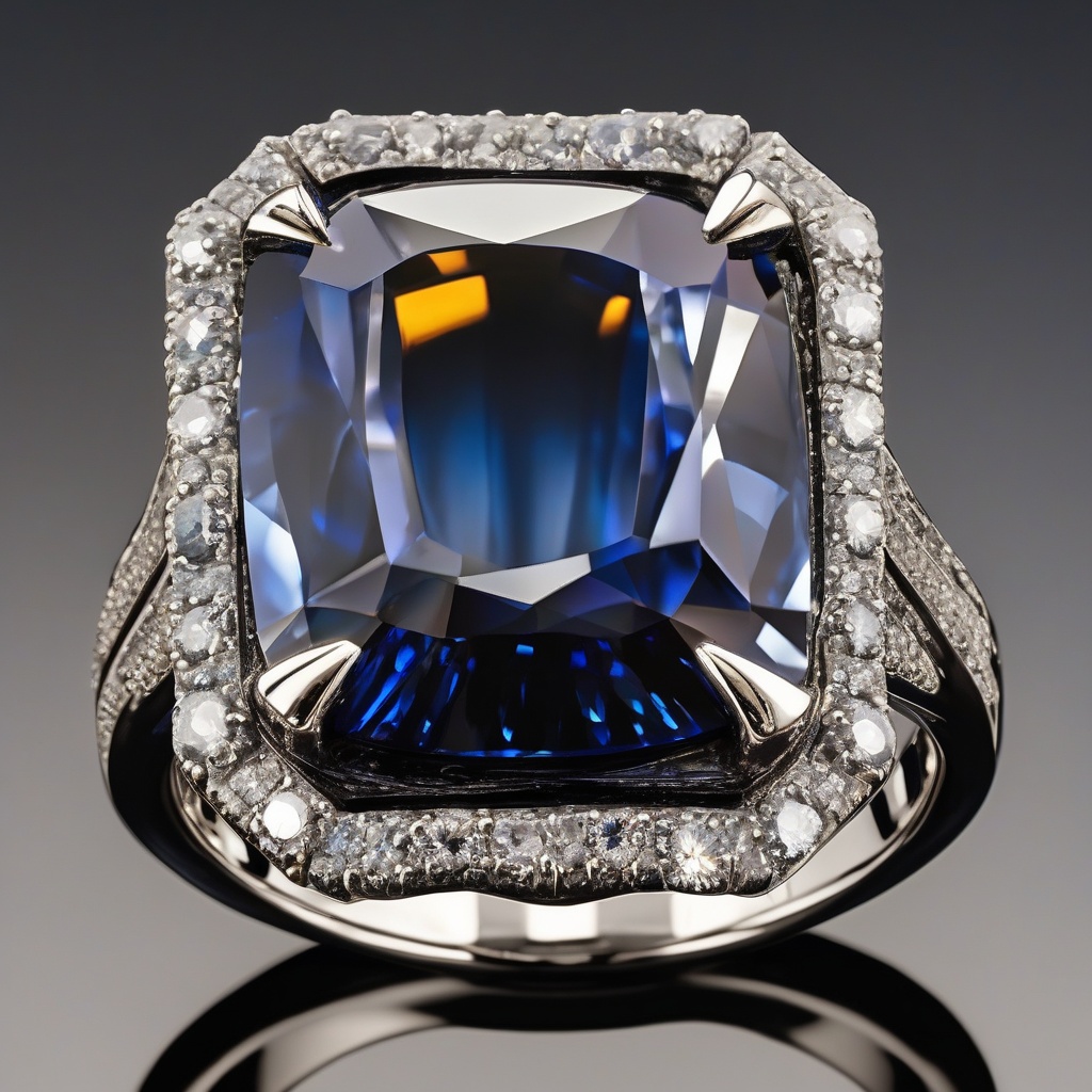 Bague Diamant Fleur Azurée