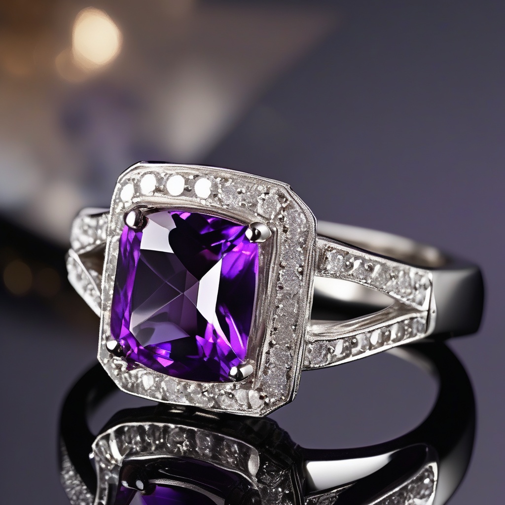 Bague Cœur Améthyste Royale