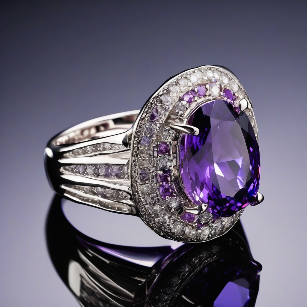 Bague Fleur Violette Diamant