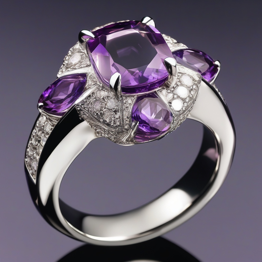 Bague Fleur Violette