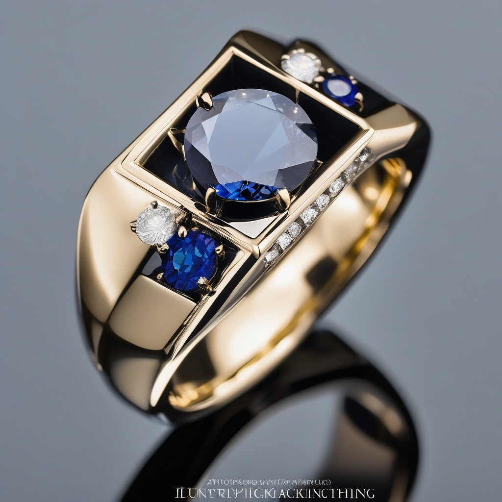 Bague Halo Saphir Céleste