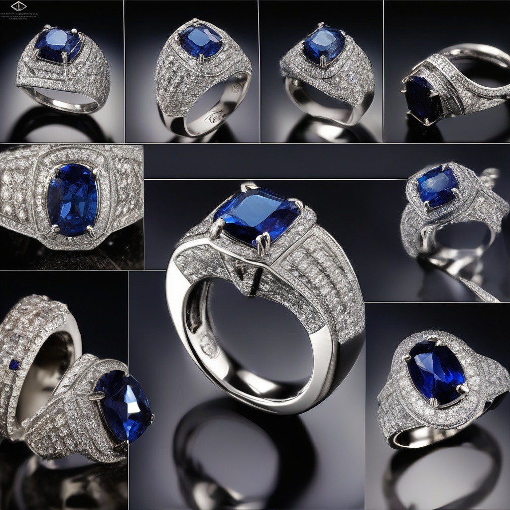 Bague Carrée Saphir Royal