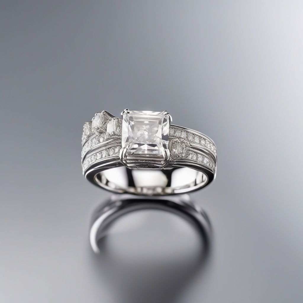 Bague Diamant Halo Carré