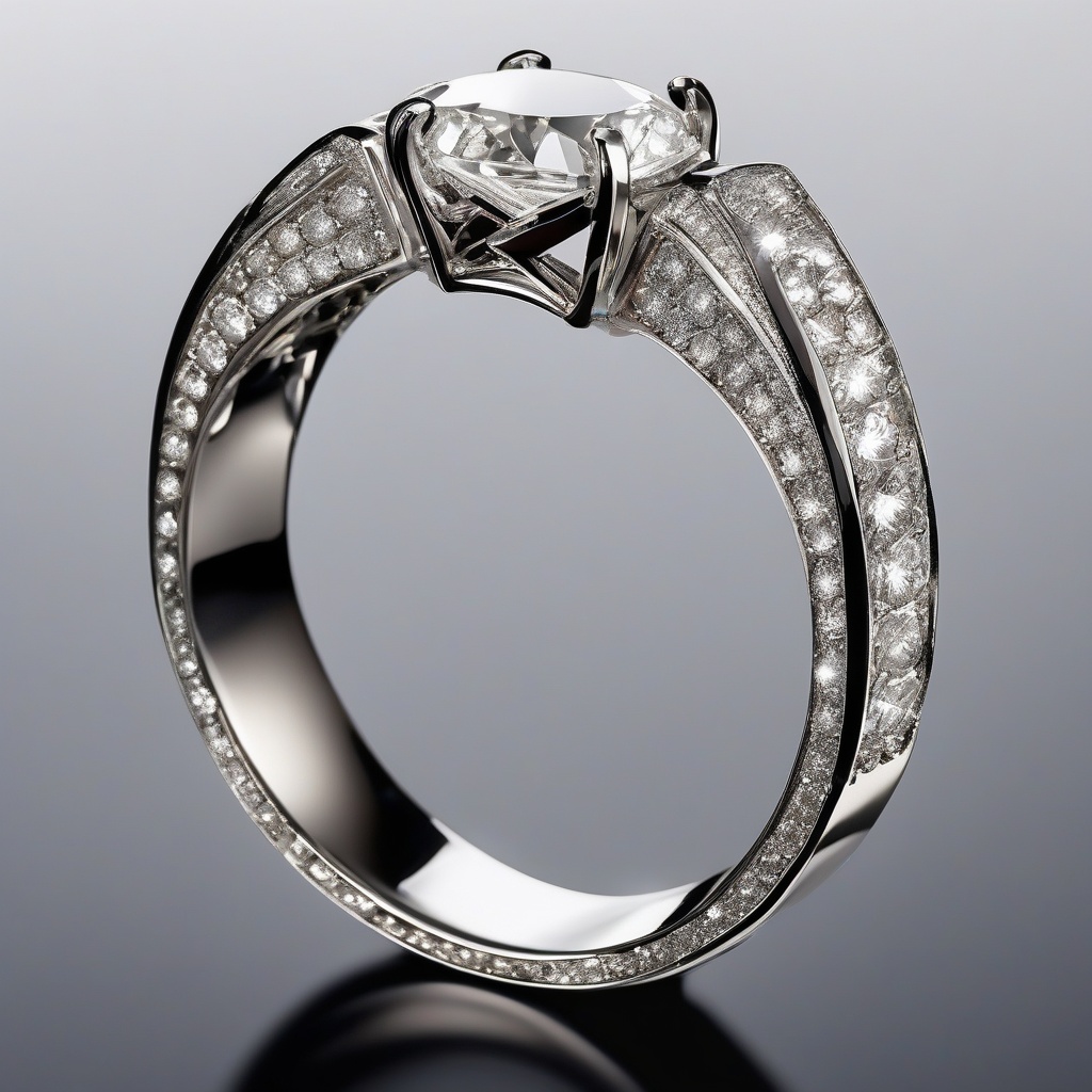 Bague Diamant Maillon Titane