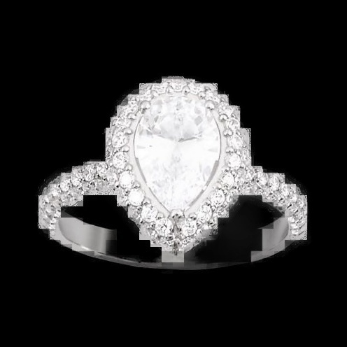 Bague Diamant Halo Ovale