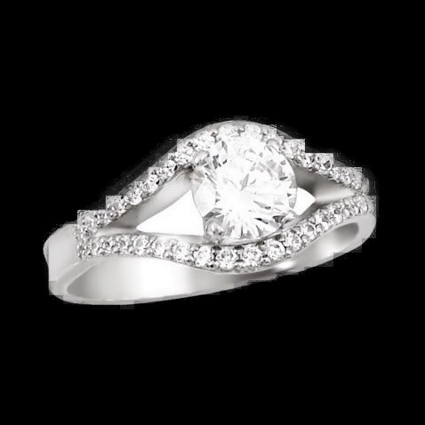 Bague Diamant Vague Éthérée