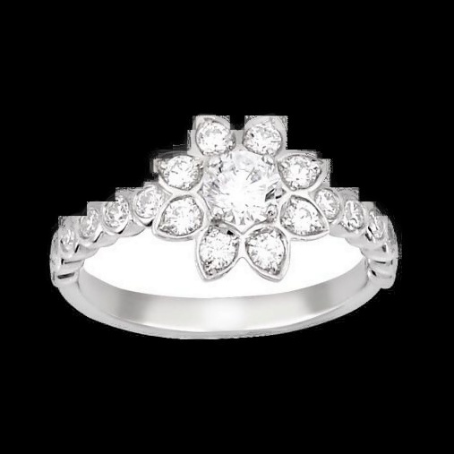 Bague Diamant Floraison Cristalline